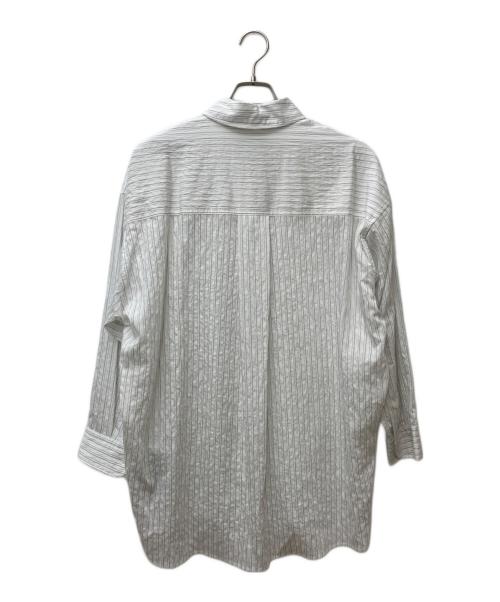 ZARA（ザラ）ZARA (ザラ) STUDIO NICHOLSON (スタジオ ニコルソン) ストライプシャツ ホワイト サイズ:XS-Sの古着・服飾アイテム