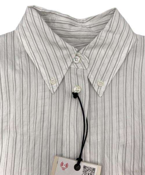 ZARA（ザラ）ZARA (ザラ) STUDIO NICHOLSON (スタジオ ニコルソン) ストライプシャツ ホワイト サイズ:XS-Sの古着・服飾アイテム