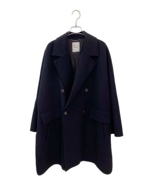 ebure（エブール）ebure (エブール) スーパー120sダブルビーバーコート ブラック サイズ:38の古着・服飾アイテム