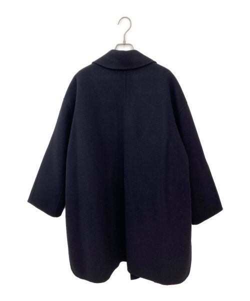 ebure（エブール）ebure (エブール) スーパー120sダブルビーバーコート ブラック サイズ:38の古着・服飾アイテム