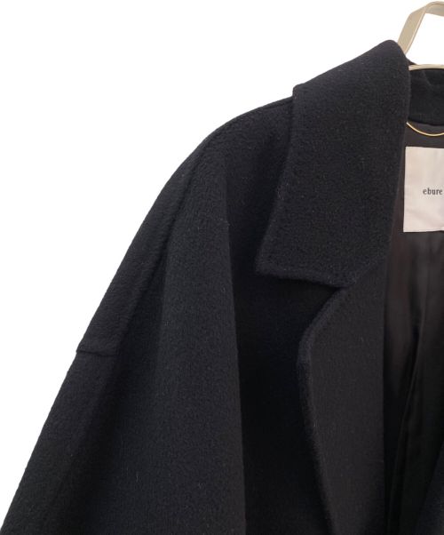 ebure（エブール）ebure (エブール) スーパー120sダブルビーバーコート ブラック サイズ:38の古着・服飾アイテム