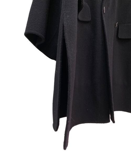 ebure（エブール）ebure (エブール) スーパー120sダブルビーバーコート ブラック サイズ:38の古着・服飾アイテム