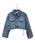 FRAY ID（フレイ アイディー）の古着「ショートデニムジャケット FWFJ241005」｜ブルー