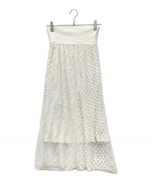 furfur（ファーファー）の古着「立体透かし編みスカート」｜アイボリー