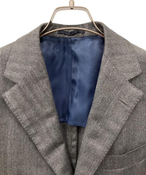 BARBA（バルバ）BARBA (バルバ) シルクカシミヤ3Bジャケット グレー サイズ:48の古着・服飾アイテム