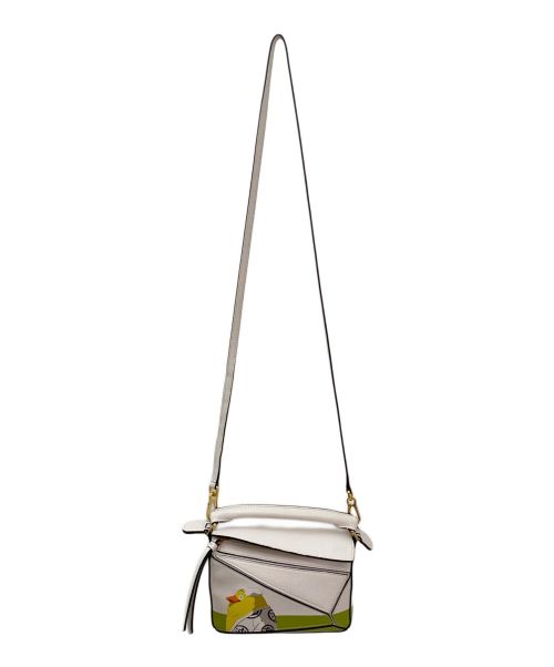 LOEWE（ロエベ）LOEWE (ロエベ) STUDIO GHIBLI (スタジオジブリ) パズルバッグ　ミニ ホワイト×グリーン サイズ:ミニの古着・服飾アイテム