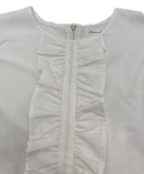 maison de Dolce.（メゾンドドルチェ）maison de Dolce. (メゾンドドルチェ) フリルブラウス ホワイト サイズ:Fの古着・服飾アイテム