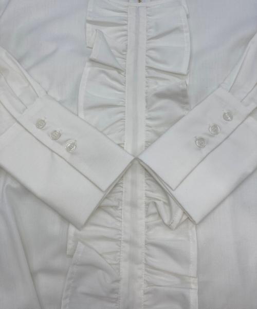 maison de Dolce.（メゾンドドルチェ）maison de Dolce. (メゾンドドルチェ) フリルブラウス ホワイト サイズ:Fの古着・服飾アイテム