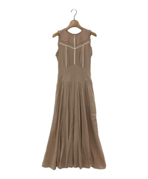 HER LIP TO（ハーリップトゥ）Her lip to (ハーリップトゥ) Back Lace-Up Cotton Long Dress ピンクベージュ サイズ:Mの古着・服飾アイテム