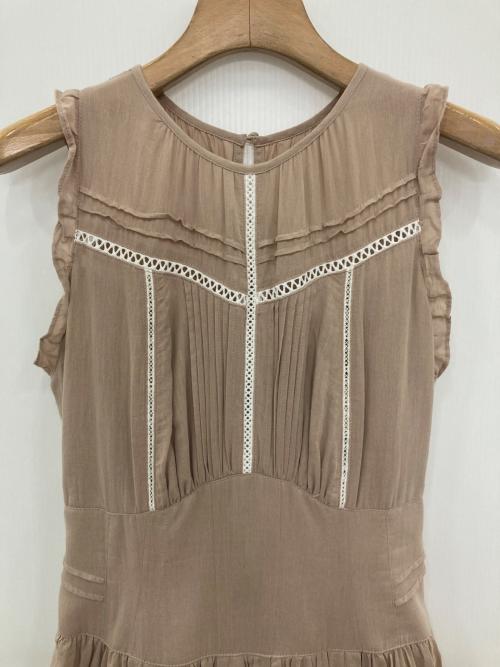 HER LIP TO（ハーリップトゥ）Her lip to (ハーリップトゥ) Back Lace-Up Cotton Long Dress ピンクベージュ サイズ:Mの古着・服飾アイテム