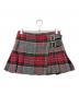 Vivienne Westwood RED LABEL（ヴィヴィアンウエストウッドレッドレーベル）の古着「ベルテッドウールラップチェックスカート」｜レッド