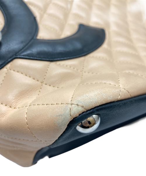 CHANEL（シャネル）CHANEL (シャネル) カンボン/トートバッグ ベージュ×ブラック サイズ:-の古着・服飾アイテム