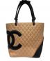 CHANEL（シャネル）の古着「カンボン/トートバッグ」｜ベージュ×ブラック
