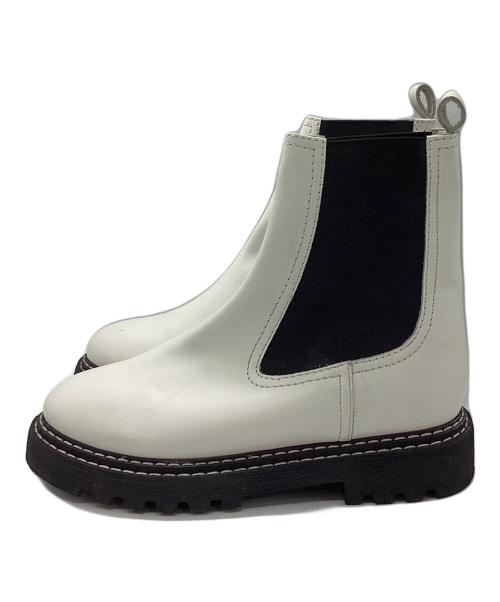 GALERIE VIE（ギャルリーヴィー）GALERIE VIE (ギャルリーヴィー) サイドゴアブーツ ホワイト サイズ:37の古着・服飾アイテム