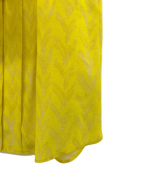 DRAWER（ドゥロワー）Drawer (ドゥロワー) イエロープリント ボウタイ ノースリーブブラウス イエロー サイズ:36の古着・服飾アイテム