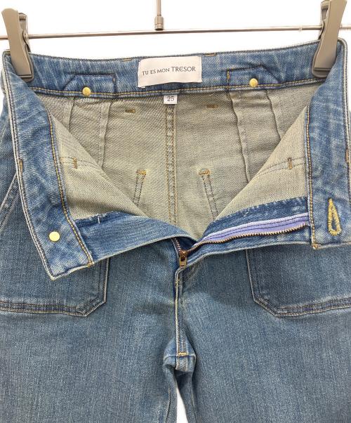Tu es mon TRESOR（トゥ エ モン トレゾア）Tu es mon TRESOR (トゥ エ モン トレゾア) デニムパンツ ブルー サイズ:25の古着・服飾アイテム
