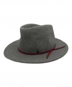 maison michel parisメゾン・ミッシェル パリ）の古着「Mロゴウールハット」｜グレー