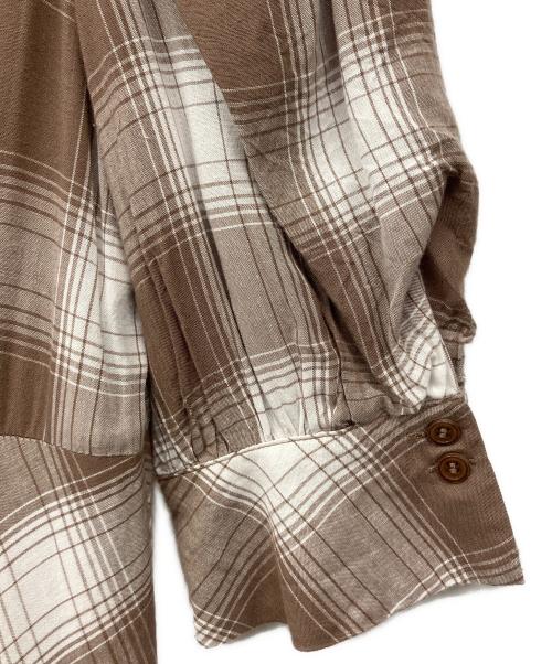 HER LIP TO（ハーリップトゥ）Her lip to (ハーリップトゥ) Chelsea Checked Tie Dress ブラウン サイズ:M　の古着・服飾アイテム