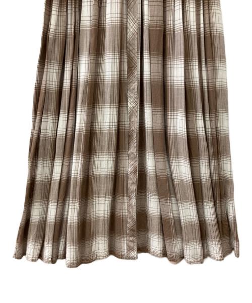HER LIP TO（ハーリップトゥ）Her lip to (ハーリップトゥ) Chelsea Checked Tie Dress ブラウン サイズ:M　の古着・服飾アイテム
