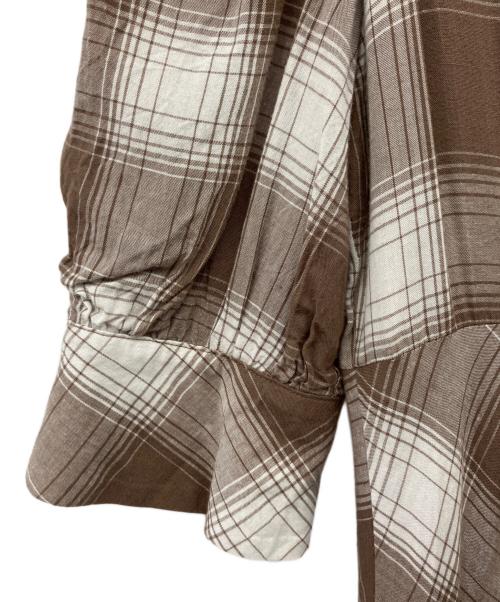 HER LIP TO（ハーリップトゥ）Her lip to (ハーリップトゥ) Chelsea Checked Tie Dress ブラウン サイズ:M　の古着・服飾アイテム