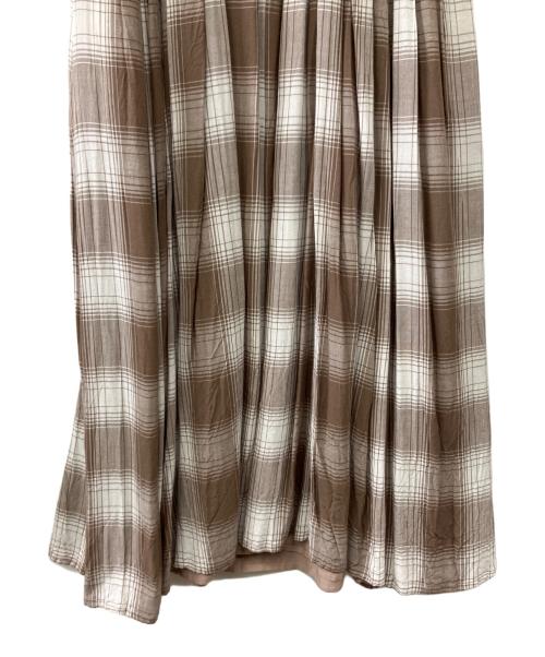 HER LIP TO（ハーリップトゥ）Her lip to (ハーリップトゥ) Chelsea Checked Tie Dress ブラウン サイズ:M　の古着・服飾アイテム