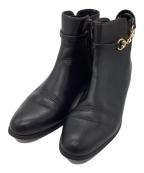 HIMIKOヒミコ）の古着「ビットモチーフショートブーツ」｜ブラック