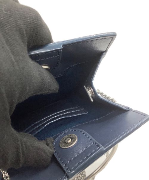 CHARLES & KEITH（チャールズアンドキース）CHARLES & KEITH (チャールズ＆キース) チェーンショルダーハンドルバッグ ネイビーの古着・服飾アイテム