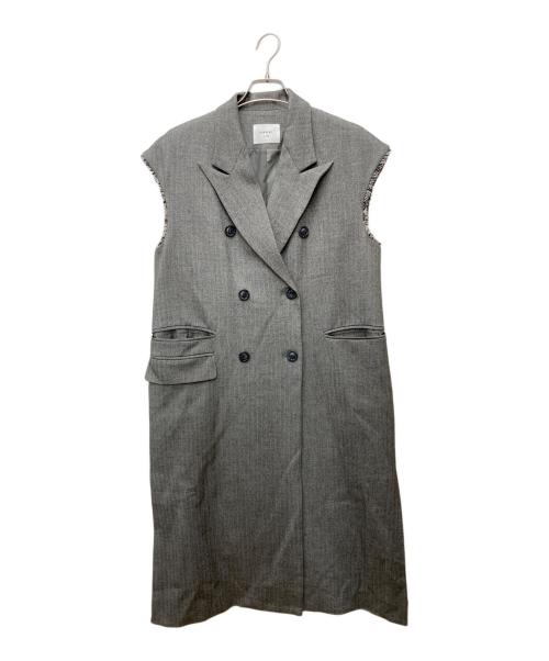 Ameri（アメリ）Ameri (アメリ) HERRINGBONE LONG JACKET ブラック サイズ:Freeの古着・服飾アイテム