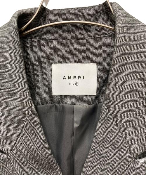 Ameri（アメリ）Ameri (アメリ) HERRINGBONE LONG JACKET ブラック サイズ:Freeの古着・服飾アイテム