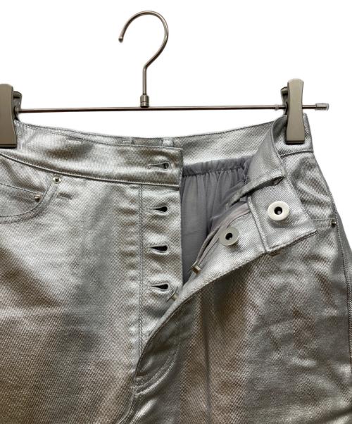 AULA AILA（アウラアイラ）AULA AILA (アウラアイラ) REVERSIBLE TULLE COMBINATION SKIRT シルバーの古着・服飾アイテム