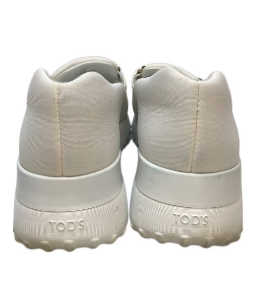 TOD'S（トッズ）TOD'S (トッズ) Alber Elbaz (アルベール エルバス) ダブルT モカシンスニーカー ホワイト サイズ:35の古着・服飾アイテム