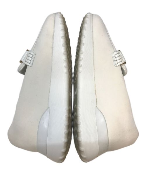 TOD'S（トッズ）TOD'S (トッズ) Alber Elbaz (アルベール エルバス) ダブルT モカシンスニーカー ホワイト サイズ:35の古着・服飾アイテム