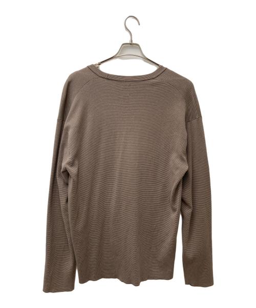 BATONER（バトナ―）BATONER (バトナ―) 32G SMOOTH KNIT CARDIGAN BN-23FM-004 ブラウン サイズ:3の古着・服飾アイテム