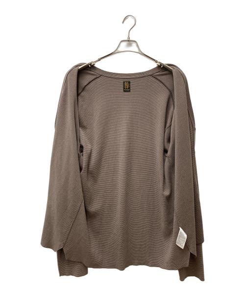 BATONER（バトナ―）BATONER (バトナ―) 32G SMOOTH KNIT CARDIGAN BN-23FM-004 ブラウン サイズ:3の古着・服飾アイテム