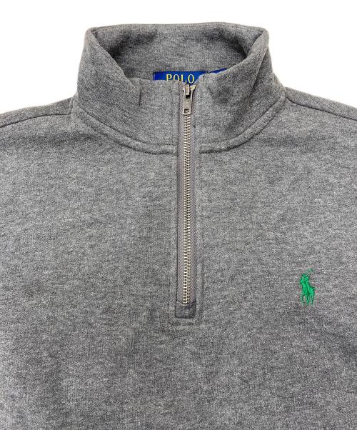 POLO RALPH LAUREN（ポロ・ラルフローレン）POLO RALPH LAUREN (ポロ・ラルフローレン) ハーフジップスウェット グレー サイズ:Mの古着・服飾アイテム