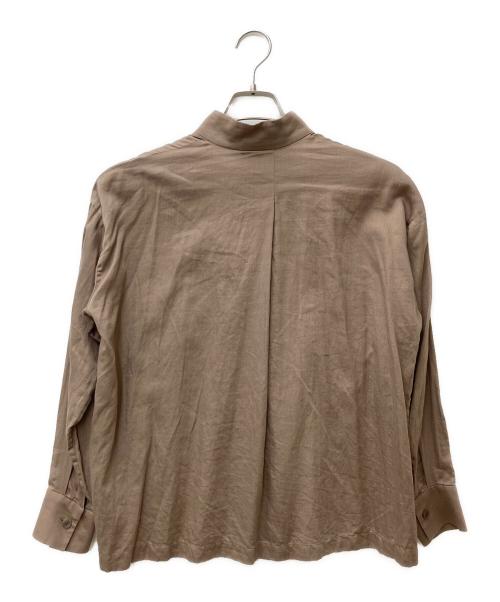 ISSEY MIYAKE（イッセイミヤケ）ISSEY MIYAKE (イッセイミヤケ) スタンドカラーシャツ ブラウン サイズ:1の古着・服飾アイテム