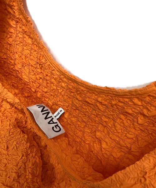 GANNI（ガニー）Ganni (ガニー) ギャザークロップドブラウス オレンジ サイズ:Freeの古着・服飾アイテム