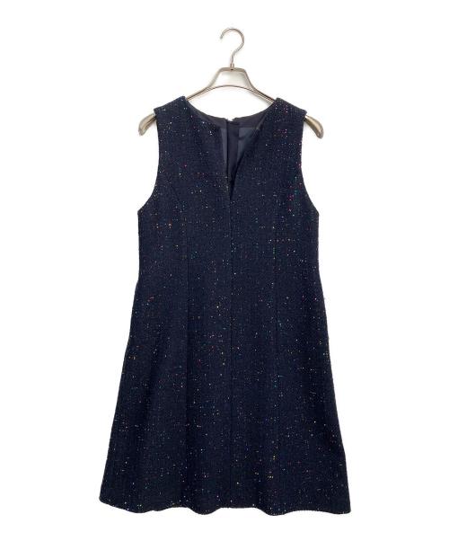 ANAYI（アナイ）ANAYI (アナイ) コズミックツイードジャンパースカート ネイビー サイズ:38の古着・服飾アイテム