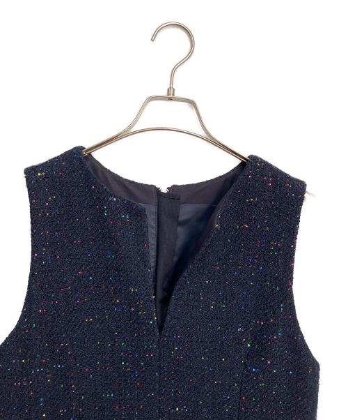 ANAYI（アナイ）ANAYI (アナイ) コズミックツイードジャンパースカート ネイビー サイズ:38の古着・服飾アイテム