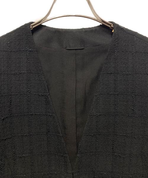 ANAYI（アナイ）ANAYI (アナイ) スラブツイード4ポケットジャケット ブラック サイズ:38の古着・服飾アイテム