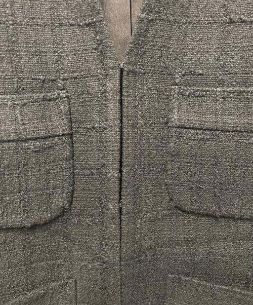 ANAYI（アナイ）ANAYI (アナイ) スラブツイード4ポケットジャケット ブラック サイズ:38の古着・服飾アイテム