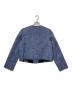 ANAYI (アナイ) メランジツイードノーカラー ジャケット ブルー サイズ:38：27000円