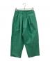 Veritecoeur（ヴェリテクール）の古着「ボリュームタックパンツ」｜グリーン