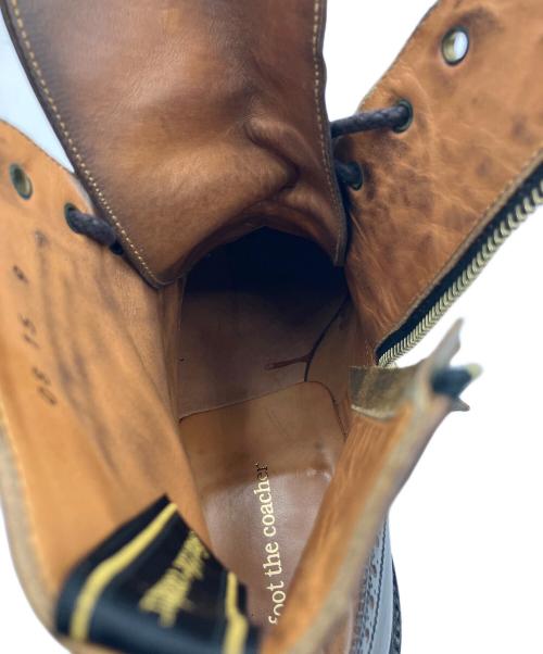 foot the coacher（フットザコーチャー）foot the coacher (フットザコーチャー) ストレートチップレザーブーツ ブラウン×ブラック サイズ:9の古着・服飾アイテム