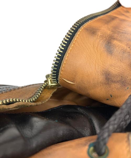 foot the coacher（フットザコーチャー）foot the coacher (フットザコーチャー) ストレートチップレザーブーツ ブラウン×ブラック サイズ:9の古着・服飾アイテム