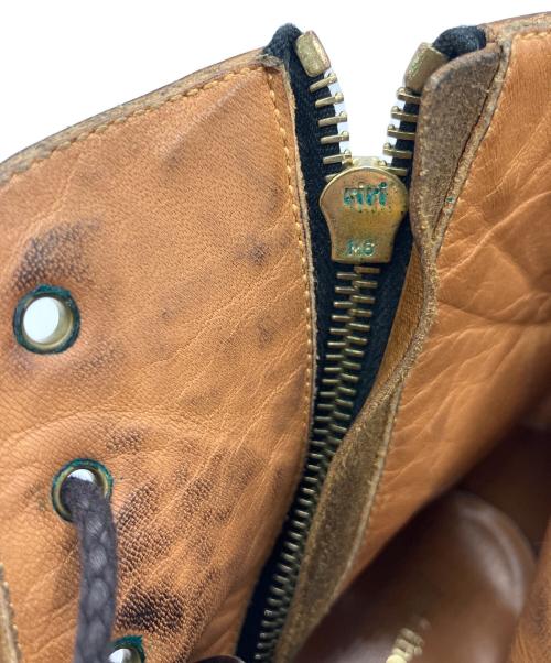 foot the coacher（フットザコーチャー）foot the coacher (フットザコーチャー) ストレートチップレザーブーツ ブラウン×ブラック サイズ:9の古着・服飾アイテム