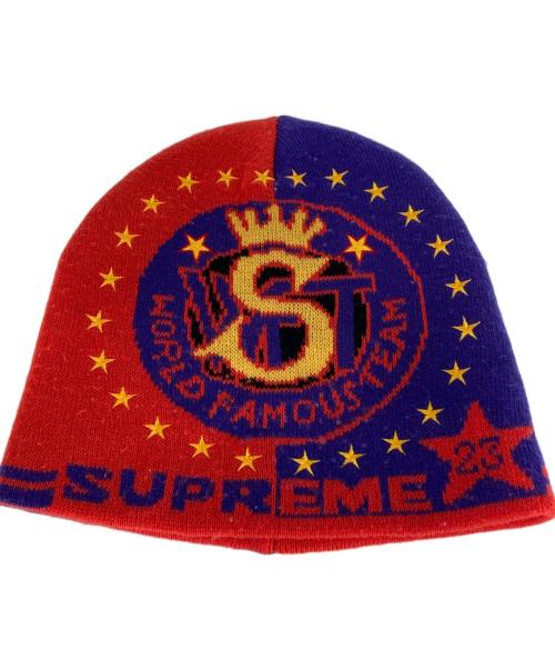 UMBRO（アンブロ）UMBRO (アンブロ) Supreme (シュプリーム) Beanie/ビーニー レッド×パープルの古着・服飾アイテム