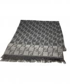 FENDIフェンディ）の古着「ズッカ柄 ウールマフラー」｜グレー