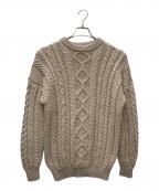 GUERNSEY WOOLLENSガンジーウーレンズ）の古着「ケーブルニット」｜ベージュ