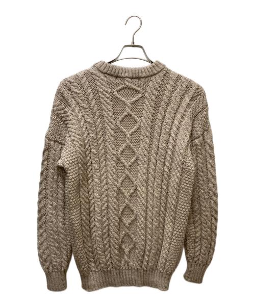 GUERNSEY WOOLLENS（ガンジーウーレンズ）GUERNSEY WOOLLENS (ガンジーウーレンズ) ケーブルニット ベージュ サイズ:38の古着・服飾アイテム